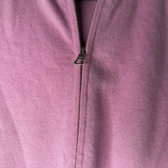 Grayson & Dunn 100% Cashmere Hooded Sweater Full Zip Up Soft Pink Size Large - Picture 2 of 8